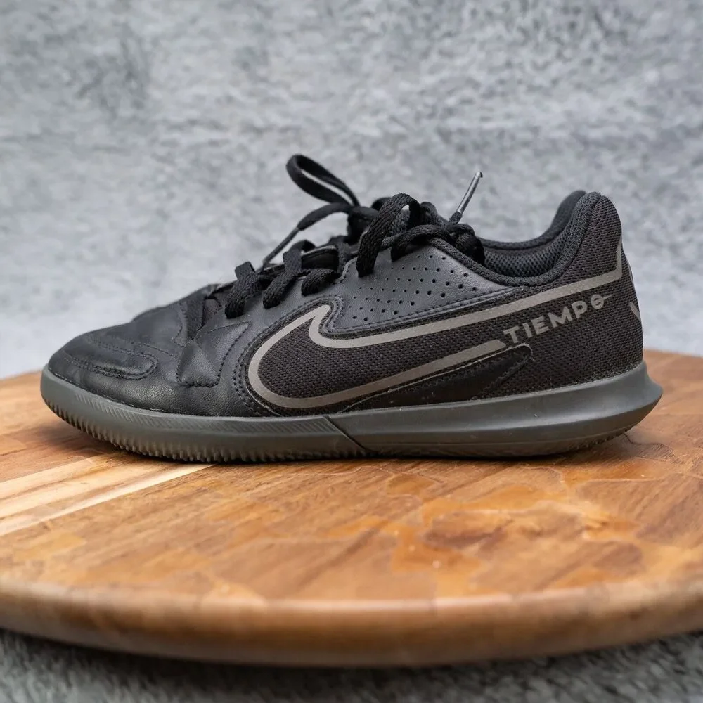 Nike Jr. Tiempo Legend 9 Club FG/MG DA1332-004 Black Soccer Shoes‎ Size 1Y